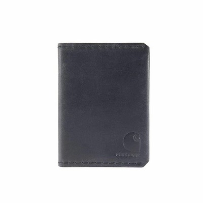 Carhartt Mens' Craftsman Leather Bifold Wallet, Black