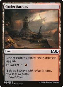 Cinder Barrens 248/280 Core Set 2019 MTG Common Land