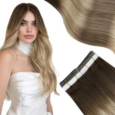 Moresoo Tape in Extensions Real Human Hair Remy Invisible Tape ins Human Hair Ex