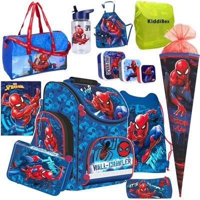 Spiderman Schulranzen Set 5-tlg Schultasche Jungen 1. Klasse Grundschule Ranzen