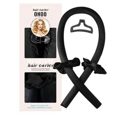 Satin Heatless Hair Curler Set Rollers No 1 Count Pack of 1 , Black