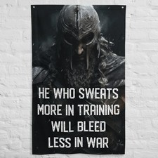 Custom Viking Gym Flag - Workout Motivation Banner - Weightlifting Decor