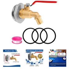 Drum Faucet Brass for 55 Gallon Containers with EPDM Gasket, 2 Inch Spigot
