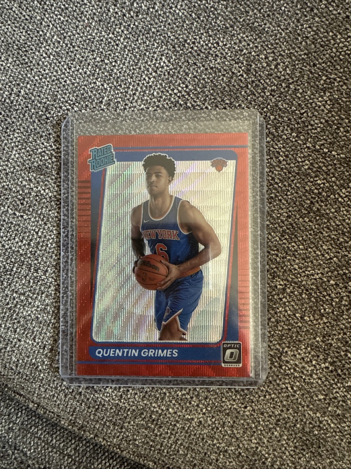 2021-22 Panini Donruss Optic Rated Rookie Quentin Grimes #166 Red Wave Prizm RC
