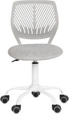 Desk Chair Linen Fabric Seat Ergonomic Swivel Task Chair without Armrest Adjusta