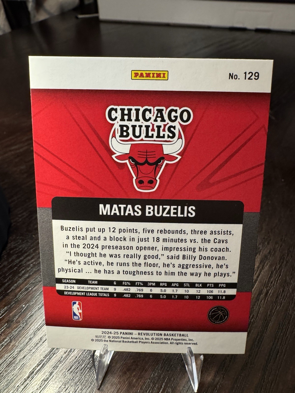 2024-25 Panini Revolution - Rookies Matas Buzelis #129 Fractal (RC)