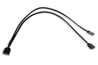 Alphacool 18705 Black Plastic RGB Splitter Cable 3-pin 300mm 1pc Y-splitter