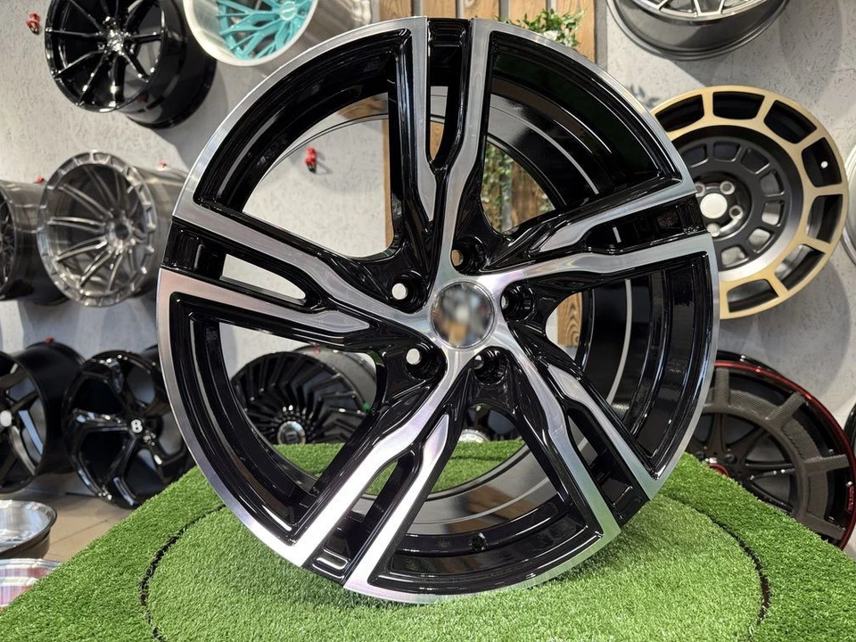 4X R18 Pouce 5X108 Volvo XC90 Style Noir Poli Roues : Pour XC40 XC60 V70 - Photo 2/4