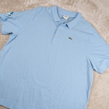 Lacoste Sport Polo Shirt Men's Size 9 XXL Light Blue Miami Open Itau