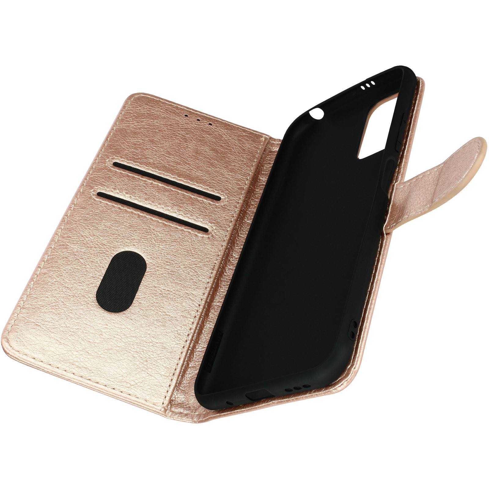 Coque Xiaomi Redmi Note 10 5G or rose avec porte-carte pour simplifier vos sorties
