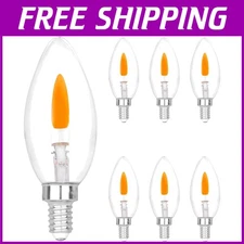 Flicker Flame Candelabra Bulbs - Warm Ambiance - 6-Pack