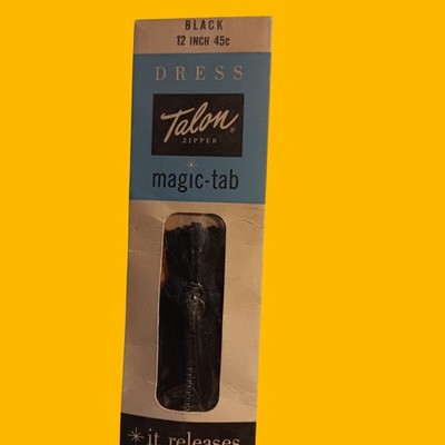 Talon Magic-Tab Dress Zipper 12'' Black Style 20 Auto-Locking Slider Dresses 
