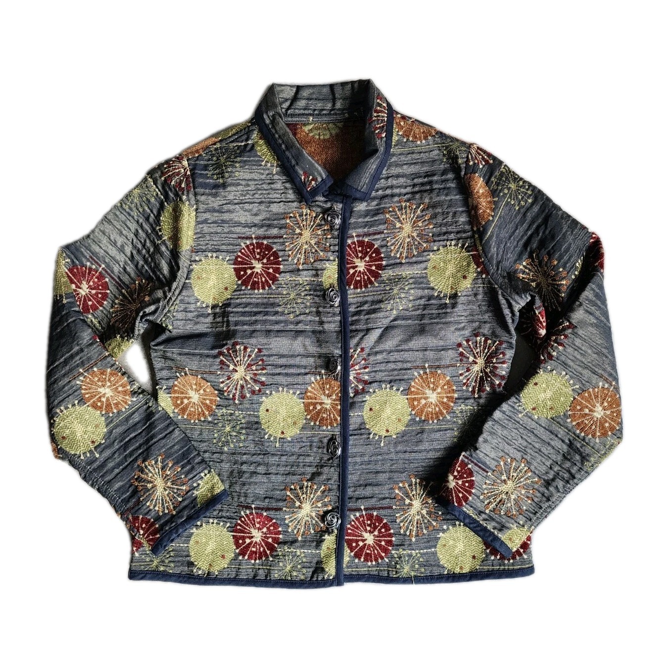 Reversible Fall Boho Tapestry Jacket Artisanal Bu… - image 3