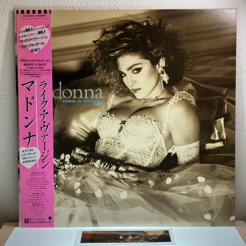 Madonna - Like A Virgin /LP Sire P13033 1984 w/OBI Japan EX+/EX+ Vinyl Record