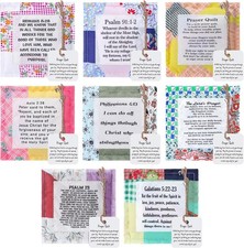 8 Pack Prayer Quilt with Cross Inside Pocket Prayer Quilt Square Pillow Vintage