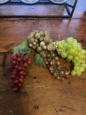 Faux Grapes Decorative Multicolor Plastic Set of 3 for Kitchen Dining Room