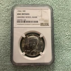 1964 Kennedy Half Dollar  UNC OBVErSESE  Wheel Mark NGC TONED🇺🇸🇺🇸