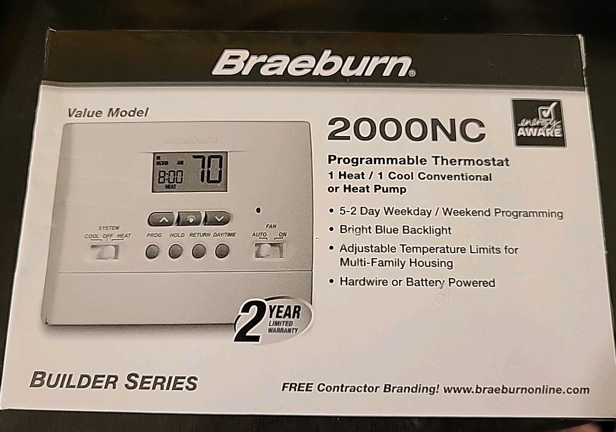 Braeburn Single Heat/cool 2000nc Builder Series