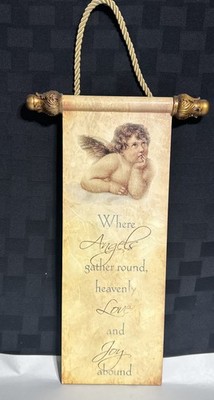 Wall Plaque Where Angels Gather Round, Heavenly Love And Joy Abound