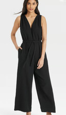 Universal Thread Women's Sleeveless V-Neck Jumpsuit, Cut-Out Back, SMALL, NEW
