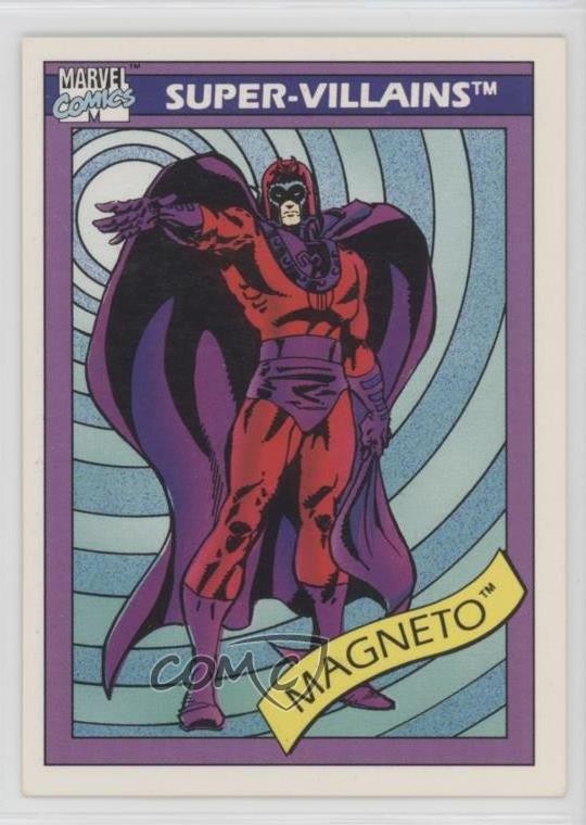 1990 Impel Marvel Universe Super-Villains Magneto #63 0v4e