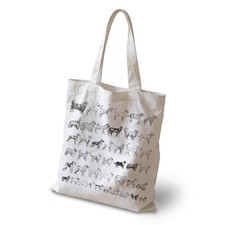 Cute Dogs Canvas Tote Bag, Dog Breed Sketch Print Tote Bag, Reusable Grocery ...