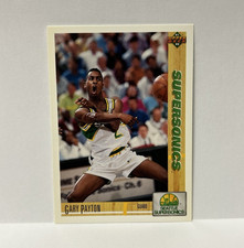 Upper Deck 1991-92 Gary Payton Rookie #153 Seattle Supersonics NBA Card. rookie card picture