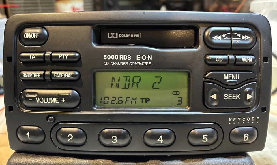 Org Ford 5000RDS EON Autoradio 97AP-18K876-LA + Code Geprüft Voll Funktionsfähig - Bild 4 von 4
