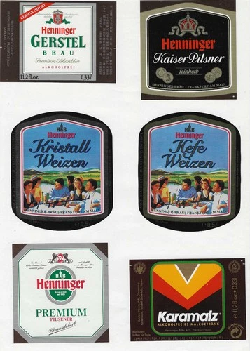 6 different   BE HENNINGER - BRÄU FRANKFURT / MAIN