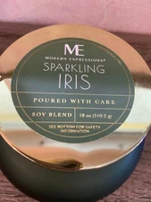 Modern Expressions Soy Wax Blend Candle Sparkling Iris, 18.0 oz
