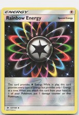 Rainbow Energy Reverse Holofoil Uncommon SM Base Set 137/149 NM