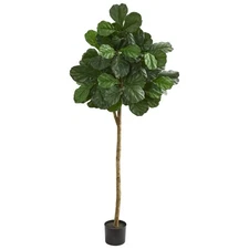 Nearly Natural 6-ft Fiddle leaf fig Artificial Tree
