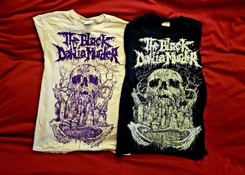 Rare Vintage Everblack Black Dahlia Murder Shirt SET B&W w PURPLE From Box Set
