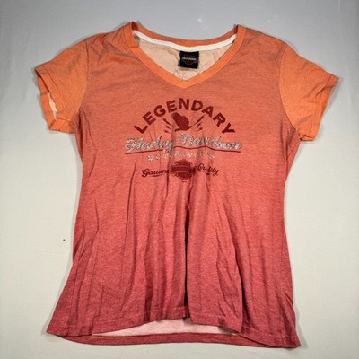 Harley-Davidson Women s L Orange Ombre Rhinestone Tee Tucson AZ 2019