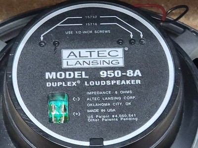 1 Of 24 Altec Lansing 950-8A Speaker Duplex 15