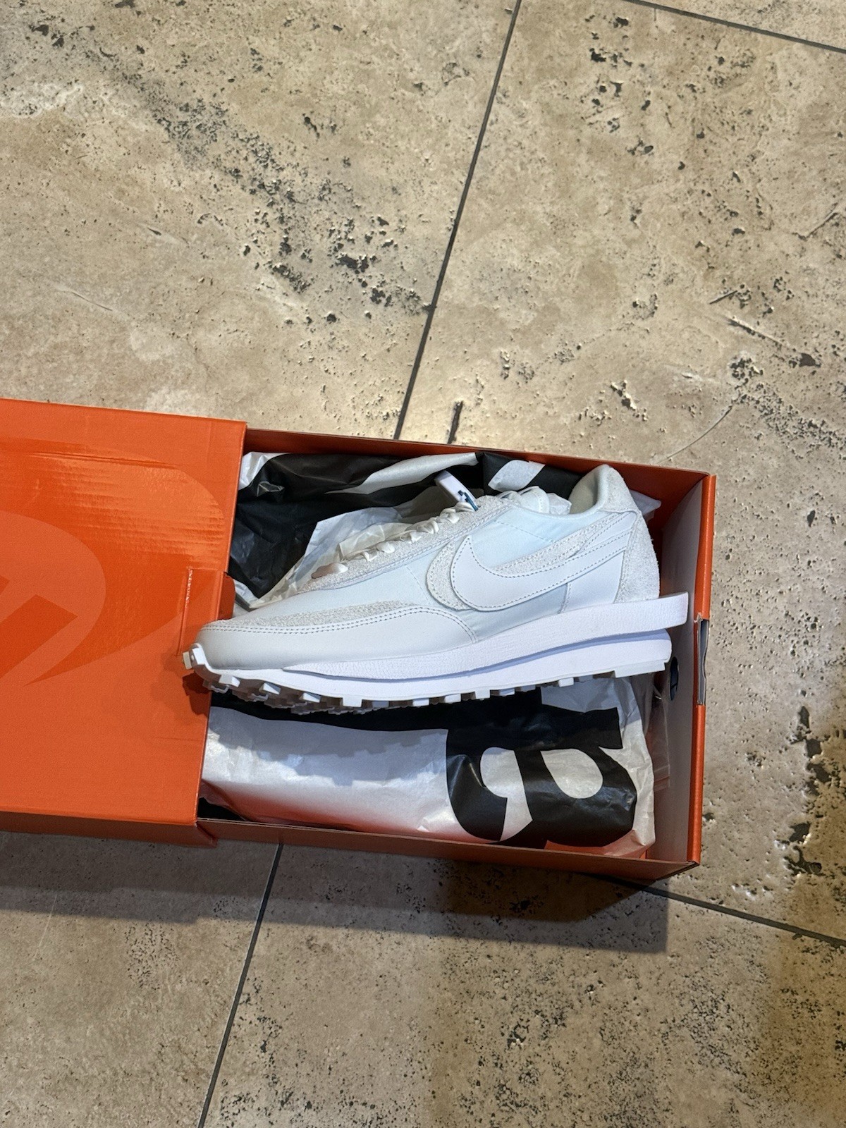 SACAI X NIKE Taglia 8 5 Nike Sacai x LDWaffle 'Nylon Bianco'