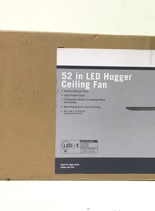 Hugger 52 in. Espresso Bronze Ceiling Fan New - Image 3 of 3