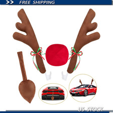 Car Reindeer Antler Kit Tail And Nose Holiday Car Decor
