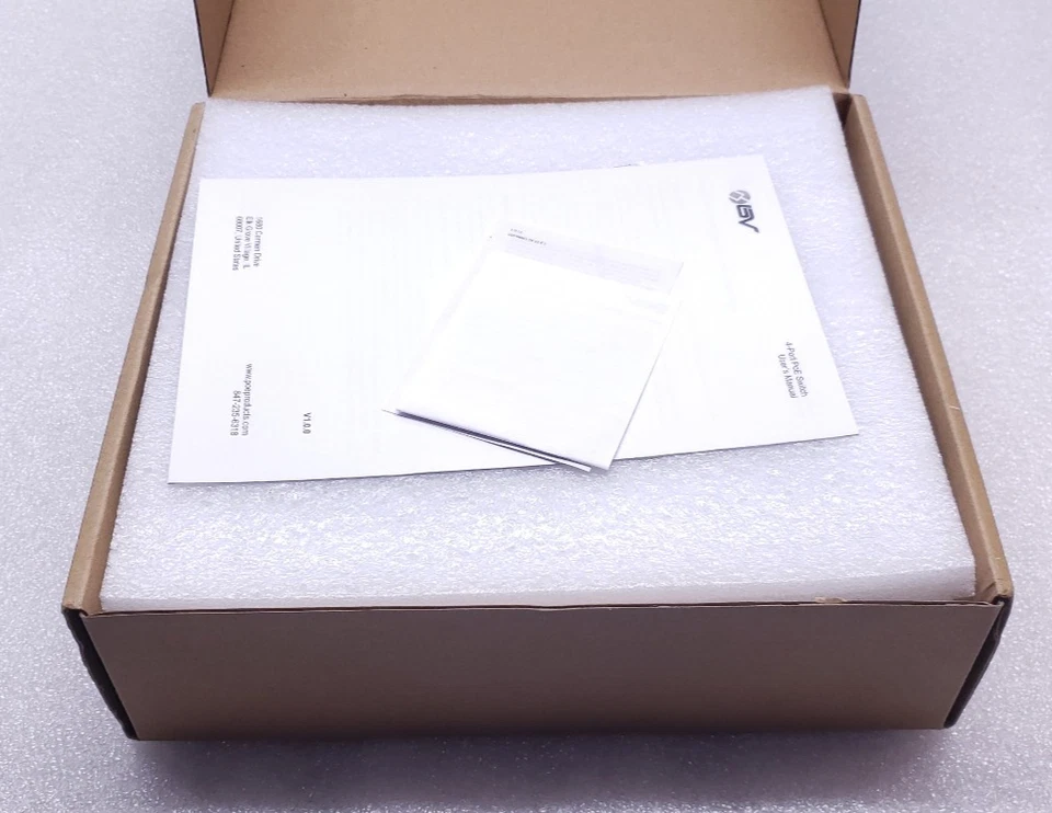 BV-Tech 6 Port PoE+ Gigabit Switch (4 PoE+ Gigabit Ports w/ 2 Gigabit Upline #99 - Image 3 of 4