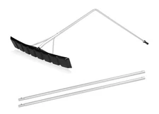 4.8-16FT Aluminum Detachable Angled Snow Roof Rake 4 RV/cars 24" Plastic Blade