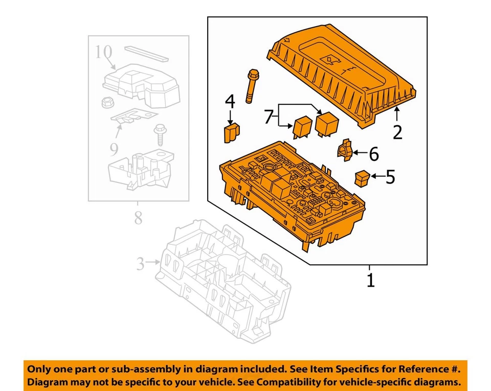 Chevrolet Volt 2012-2012 caja de fusibles caja de fusibles módulo de relé 22785253 KEBE7 Foto 3 de 4