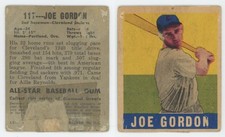 1948 Leaf Baseball Card #117 Joe Gordon Cleveland Indians