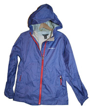 Girls Eddie Bauer Windbreaker Jacket Hooded Full ZIp Violet-Blue Size 7/8