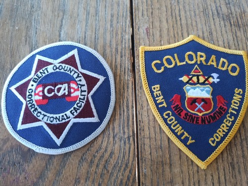 Colorado Police Patch Lot 2 Bent County Corrections DOC Sheriff Prison