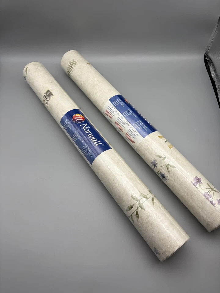 Norwall Vinyl Wallpaper 2 Rolls SP21157L Floral Butterfly Prepasted Washable A - Image 3 of 4