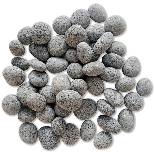 Black Smooth Lava Rocks, 12 Lb. 1” – 2” Inch Tumbled Round Rocks for ...