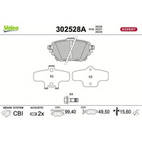 1X Bremsbelagsatz, Scheibenbremse Valeo 302528A Passend FüR Toyota