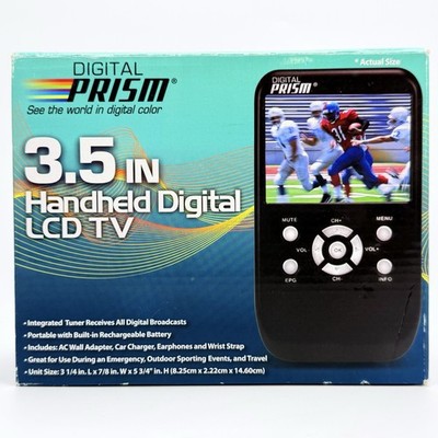 Digital Prism 3.5 Handheld Digital LCD TV Portable FM Radio Working w Chargers