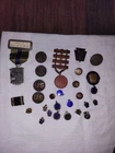 Lot of Military Pins, button, WW1 WW2 and veterans