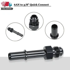 -6AN AN6 Fuel Adapter Fitting to 3/8" Male GM Quick Connect LS Black